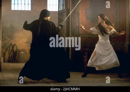 ANTONIO BANDERAS, CATHERINE ZETA - JONES, DIE MASKE DES ZORRO, 1998 Stockfoto