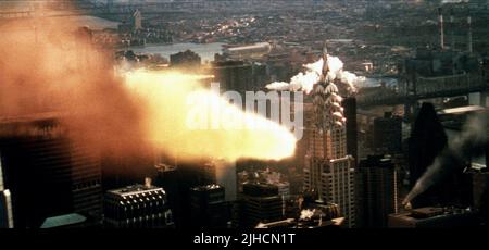 METEOR KÖPFE FÜR Chrysler Building, NEW YORK, Armageddon, 1998 Stockfoto