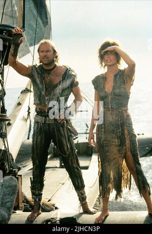 KEVIN COSTNER, Jeanne Tripplehorn, Waterworld, 1995 Stockfoto