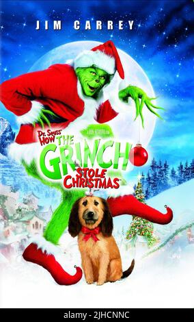 JIM CARREY, MAX DER HUND POSTER, Wie der Grinch Weihnachten gestohlen hat, 2000 Stockfoto