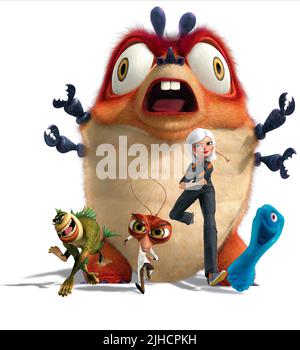 Die fehlende Verbindung, DR. COCKROACH Ph.D, INSECTOSAURUS, GINORMICA, B.O.B., Monster vs. ALIENS, 2009 Stockfoto