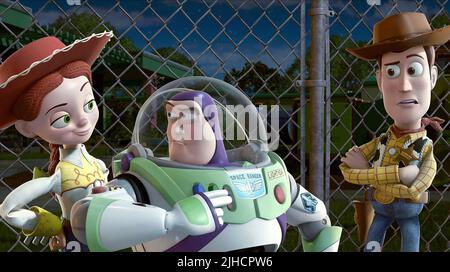 JESSIE, Buzz Lightyear, Woody, Toy Story 3, 2010 Stockfoto