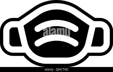 Coronavirus Symptome Gesichtsmaske . Stock Vektor