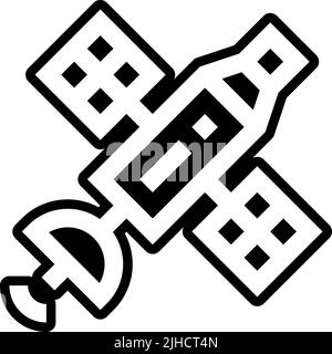 Kontakte und Kommunikation Satellit . Stock Vektor