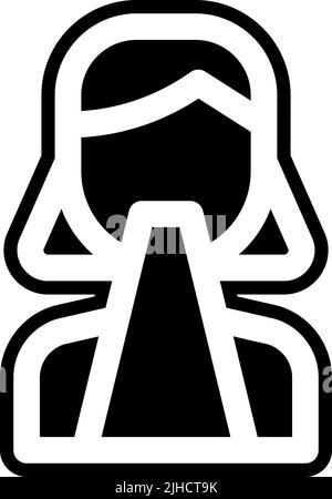 Coronavirus Symptome Erbrechen . Stock Vektor