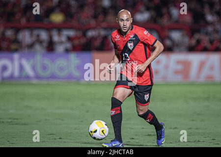 Goiania, Brasilien. 17.. Juli 2022. GO - Goiania - 07/17/2022 - BRASILIANER A 2021 ATLETICO-GO X FORTALEZA - Dudu-Spieler von Atletico-GO bei einem Spiel gegen Fortaleza im Stadion Antonio Accioly für die brasilianische Meisterschaft A 2022. Foto: Isabela Azine/AGIF/Sipa USA Quelle: SIPA USA/Alamy Live News Stockfoto