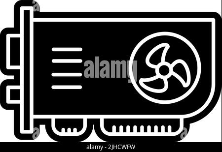 Elektronische und Geräte Grafikkarte . Stock Vektor