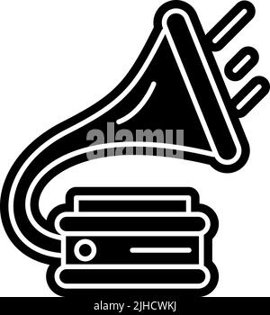 Elektronische und Geräte Grammphone . Stock Vektor