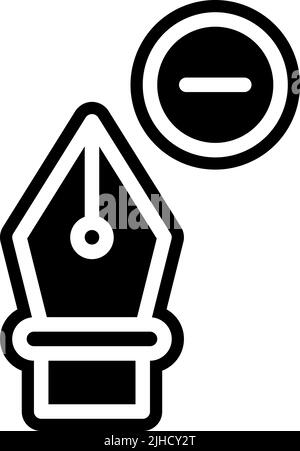 Grafikdesign Ankerpunkt löschen . Stock Vektor