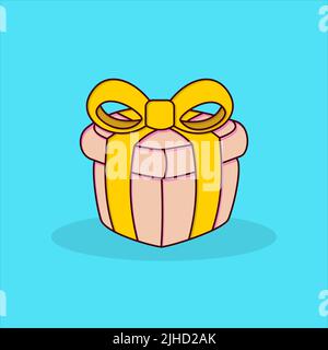 Geschenkbox Cartoon Stil Vektor Illustration Stock Vektor