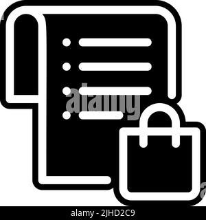 Online-Shopping-Line Wunschliste . Stock Vektor