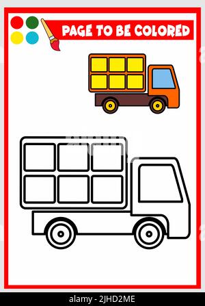 Bild für Kinder. LKW Stock Vektor