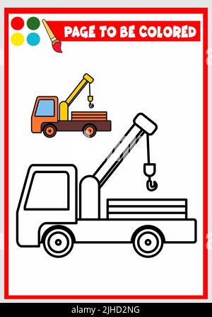 Bild für Kinder. Abschleppwagen Stock Vektor