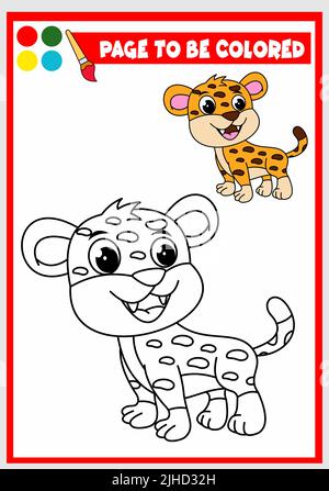 Bild für Kinder. leopard Stock Vektor