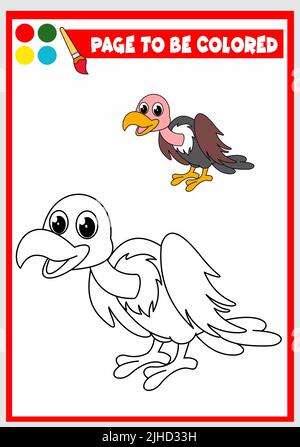 Malbuch für Kinder. Geier Stock Vektor