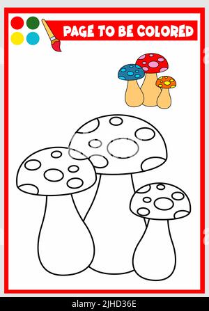 Bild für Kinder. Mushroom Stock Vektor