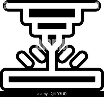 Laser wird gedruckt. Stock Vektor