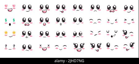 Gesichtsausdruck Gefühl Emoticon Gesichts Emoji Design Set Sammlung von vielen Emotionen in Illustration Stock Vektor