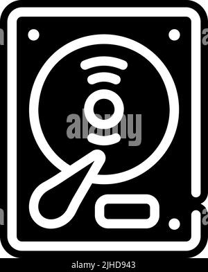 Computer Hardware Festplatte . Stock Vektor