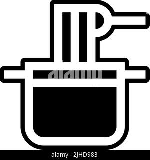 Pasta wird gekocht. Stock Vektor