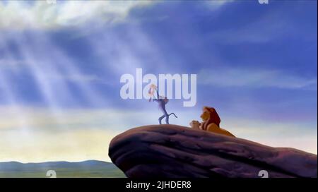 RAFIKI, SIMBA, MAFUSA, NALA, DER KÖNIG DER LÖWEN, 1994 Stockfoto