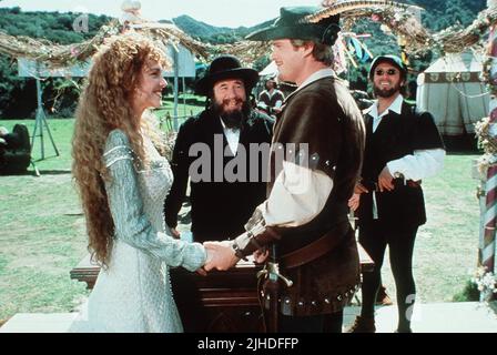 AMY YASBECK, Mel Brooks, CARY ELWES, MARK BLANKFIELD, ROBIN HOOD: MEN IN TIGHTS, 1993 Stockfoto