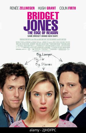 HUGH GRANT, RENEE ZELLWEGER, Colin Firth, Plakat, BRIDGET JONES: AM RANDE DES WAHNSINNS 2004 Stockfoto