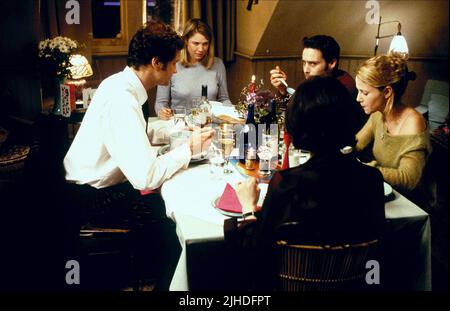 COLIN FIRTH, RENEE ZELLWEGER, James Callis, Sally Phillips, Bridget Jones - Schokolade zum Frühstück, 2001 Stockfoto