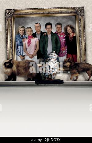 BLYTHE DANNER, TERI POLO, ROBERT DE NIRO, Ben Stiller, DUSTIN HOFFMAN, BARBRA STREISAND, ERFÜLLEN DIE FOCKERS, 2004 Stockfoto