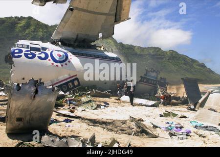 Abgestuerztes Flugzeug auf der Insel Strand, verloren: Saison 1, 2004 Stockfoto