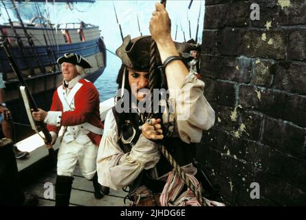 JOHNNY DEPP, PIRATEN DER KARIBISCHEN MEERE: DER FLUCH DER BLACK PEARL, 2003 Stockfoto