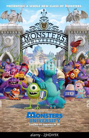MIKE WAZOWSKI, SULLEY POSTER, Monstern, Universität, 2013 Stockfoto