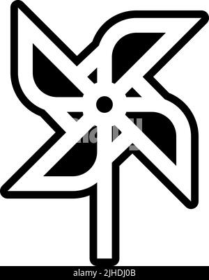 DIY und Kunsthandwerk Windmühle . Stock Vektor