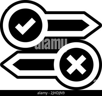 Ethikentscheidung . Stock Vektor