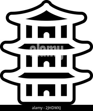 Tempel itsukushima-Schrein. Stock Vektor