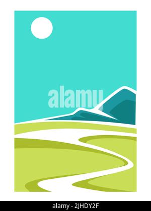 Berge Landschaft isolierte Symbole Corporate Identity Vorlage Vektor Stock Vektor