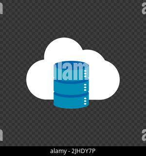 Cloud-Server. Cloud- und Server-Symbol. Bearbeitbarer Vektor. Stock Vektor