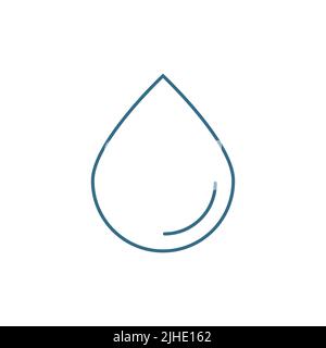 Wassertropfensymbol auf weißem Hintergrund isoliert. Vektorgrafik Stock Vektor