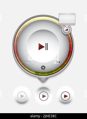 MultMultimedia Spieler UIimedia UI Stock Vektor