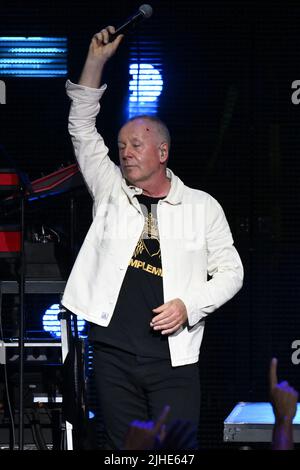 Simple Minds während der 40 Years of Hits Tour, 17.. Juli 2022, im Auditorium Parco della Musica, Rom, Italien. Stockfoto
