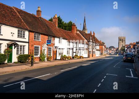 Denkmalgeschützte Gebäude cotswold Cottages Häuser High Street Henley in Arden Warwickshire England Großbritannien Stockfoto