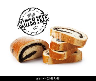 Text glutenfreies Brot auf! Stockfoto