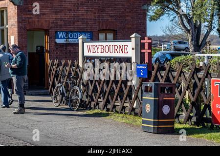 Bahnhof Weybourne auf der Poppy Line, North Norfolk Railway, East Anglia, England, Großbritannien Stockfoto