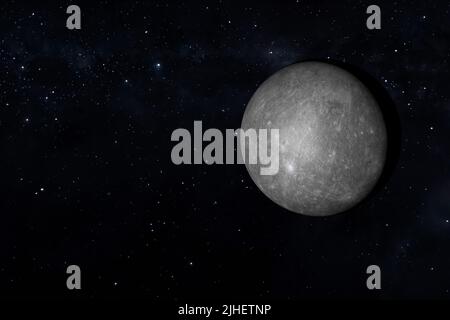 Merkur ist einer der Planeten im Sonnensystem. 3D Abbildung Stockfoto