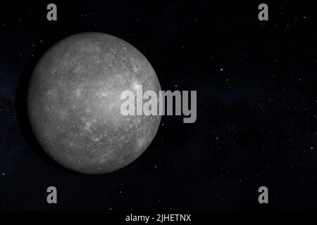 Merkur ist einer der Planeten im Sonnensystem. 3D Abbildung Stockfoto