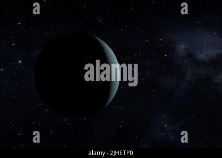 Uranus ist einer der Planeten im Sonnensystem. 3D Abbildung Stockfoto