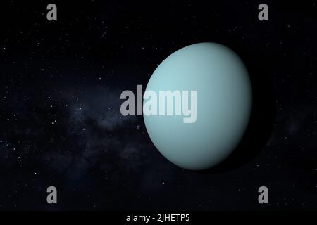 Uranus ist einer der Planeten im Sonnensystem. 3D Abbildung Stockfoto