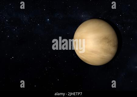 Die Venus ist einer der Planeten im Sonnensystem. 3D Abbildung Stockfoto