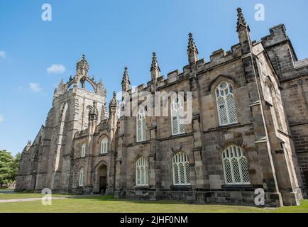 Aberdeen, Schottland, Großbritannien – Juni 26 2022. Das Äußere des Kings College in Aberdeen, Schottland Stockfoto