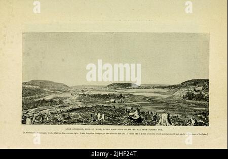 Lake Angeline (Looking West), nachdem das Hauptwasser aus einem Artikel DER EISENERZREGION DES LAKE SUPERIOR herausgepumpt wurde. Von Richard A. Parker, vom Factory and Industrial Management Magazine Volume 6 1891 Publisher New York [etc.] McGraw-Hill [etc.] Stockfoto